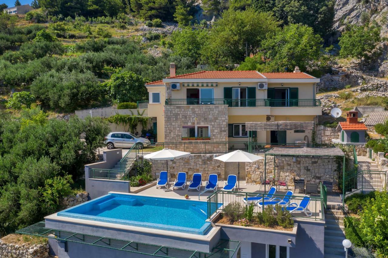 Villa Makar,Heated Pool,Gym,Grill,Seaview ماكارسكا المظهر الخارجي الصورة